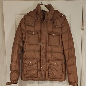 Brown Quilted Down Jacket